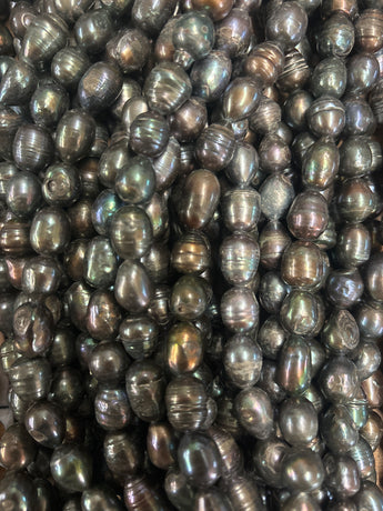 Extra Large Fresh Water Black Pearl Strand