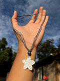 Calypso Mother of Pearl Plumeria Necklace