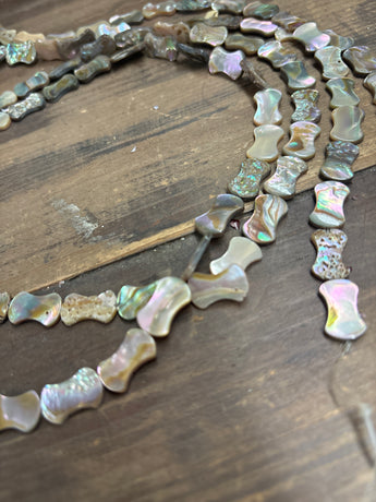 Abalone Paua Dog Bone Shaped Shell Strand