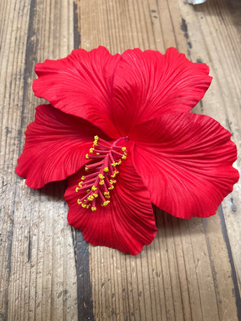 Giant Foam Hibiscus Hair Pick- Red