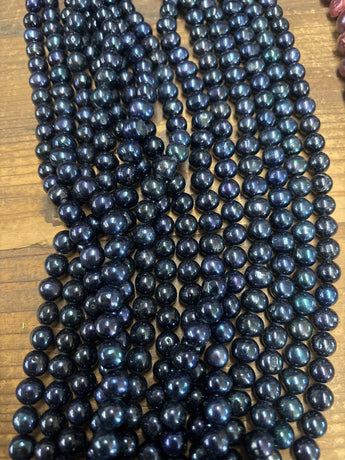 Small Fresh Water Black Pearl Strand- SFW267b