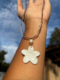 Calypso Mother of Pearl Plumeria Necklace