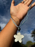 Calypso Mother of Pearl Plumeria Necklace