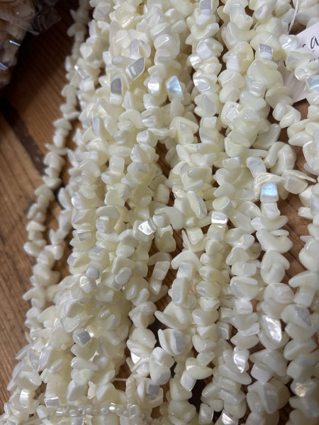 White Troca Shell Chips Strand