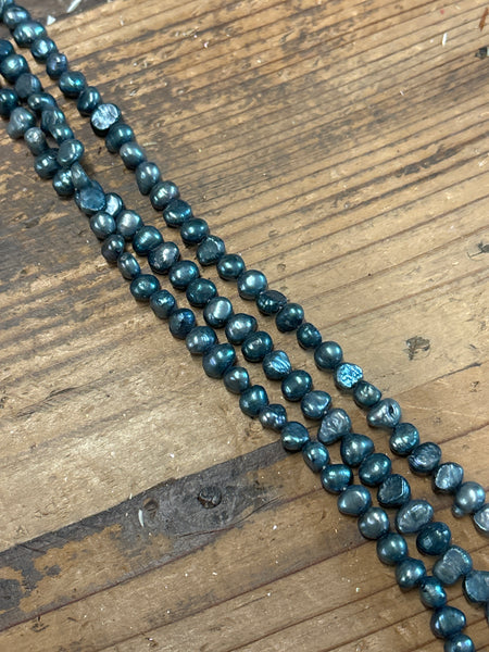 Extra Small Fresh Water Grayish Blue Pearl Strand