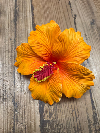 GIANT Foam Hibiscus Hair Pick- Orange