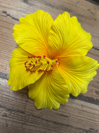 GIANT Foam Hibiscus Hair Pick- Yellow