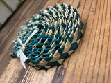 Bleached Buri Ricrac 2-toned Weave- Dark Teal- 5 yard roll