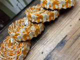 Bleached Buri Ricrac 2-toned Weave- Orange- 5 yard roll