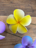 Foam Sweet Plumeria Hair Pick- Yellow