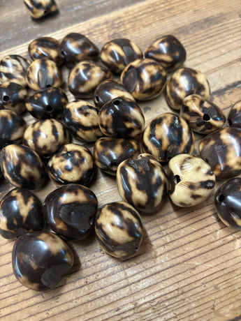 Loose Kukui Nuts- Marbled Brown/Tan