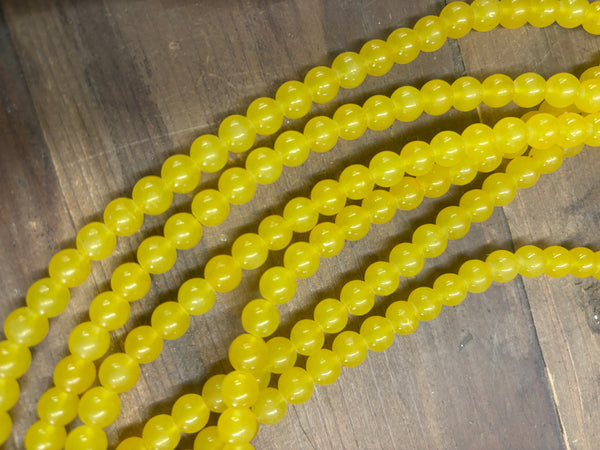 Yellow Round Bead Strand