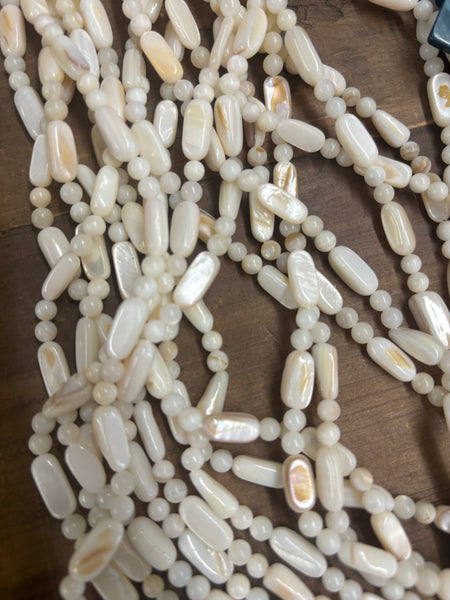 White Mother of Pearl Shell Strand