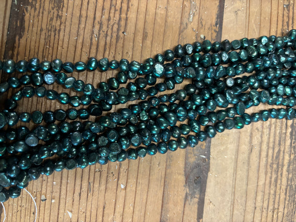 Extra Small Fresh Water Emerald Green Pearl Strand