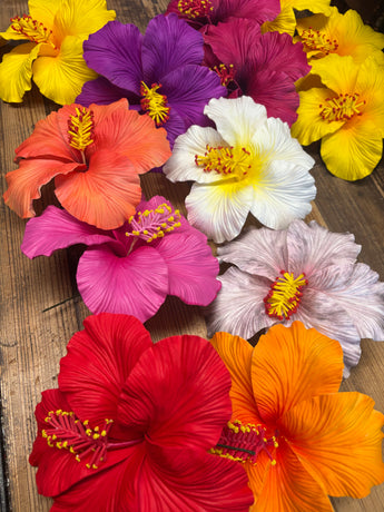 GIANT Foam Hibiscus Hair Pick- Sunset