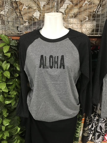 Unisex Baseball 3/4 Sleeve- Aloha/Pineapple