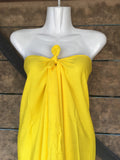 Pareu- No Fringe Rayon - Yellow