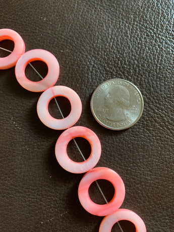 Pink Coral Ring Shell Strand