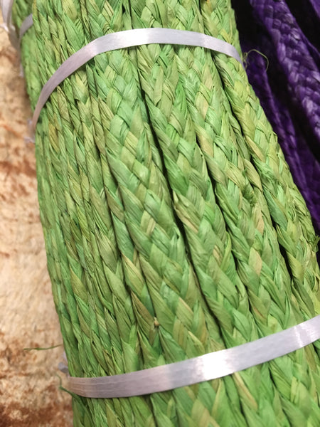 Woven Raffia Trim- Lime