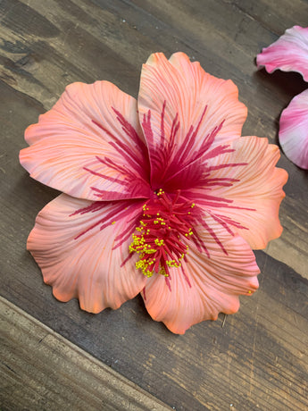 GIANT Foam Hibiscus Hair Pick- Peach