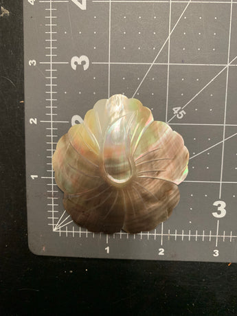 Mother of Pearl Carved Hibiscus Shell